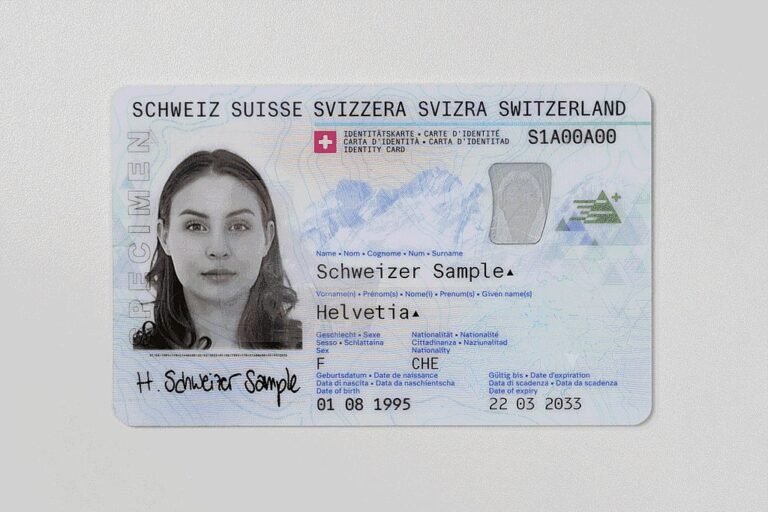 Personalausweis Schweiz (dort ID-Karte genannt)